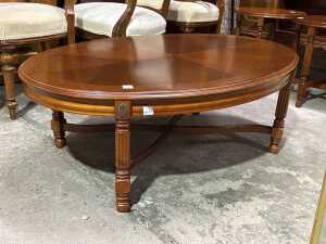 Oval mahogany coffee table