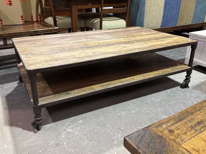 Large Industrial rustic timber coffee table