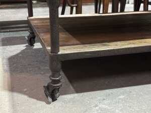 Large Industrial rustic timber coffee table - 4