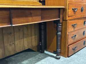 Victorian-style timber console table - 3