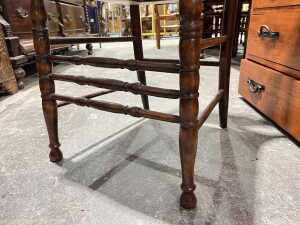 Antique timber dining chair - 4