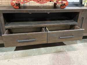 Dark timber low entertainment unit - 3