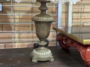 Pair of crackle painted table lamps - 3