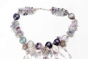 A quartz necklace in sterling silver. - 2