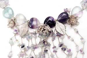 A quartz necklace in sterling silver. - 3