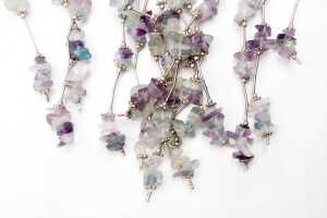A quartz necklace in sterling silver. - 4
