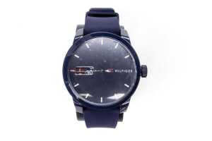 A Tommy Hilfiger Denim silicone quartz watch