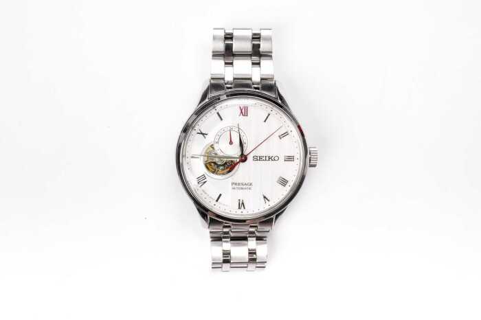 A Seiko Presage Zen garden automatic watch