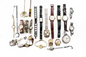 A large collection of watches