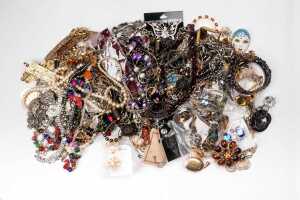 A large collection of costume jewellery