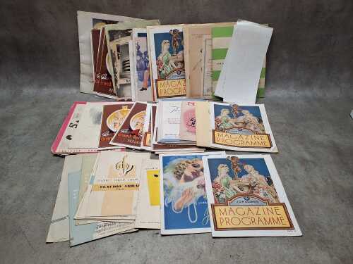 Collection of vintage theatre programmes