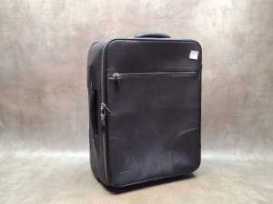 Oroton black leather suitcase