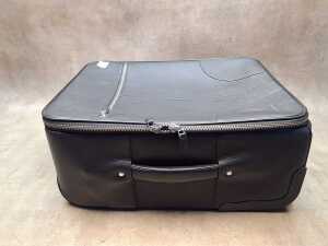 Oroton black leather suitcase - 2