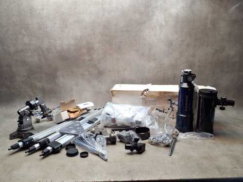 Assorted telescopes and parts