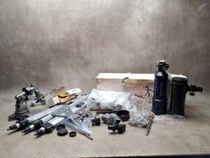 Assorted telescopes and parts