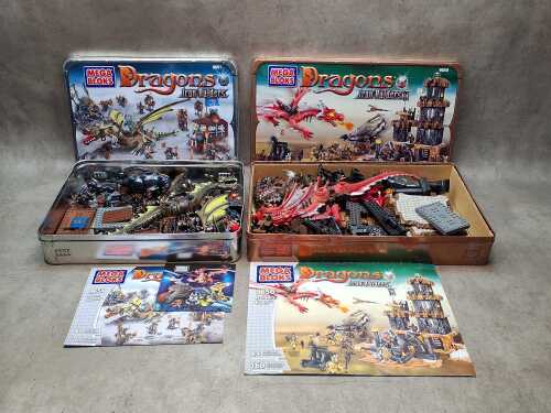 Two Mega Bloks Dragons Iron raiders playsets