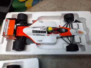 Two Ayrton Senna 1:18 scale model cars - 4