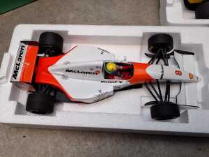 Two Ayrton Senna 1:18 scale model cars - 2