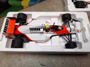 Two Ayrton Senna 1:18 scale model cars - 2
