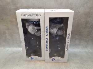 Two Victoria Police Blue Ribbon teddy bears- 2004 and 2005