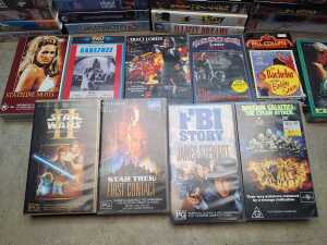 VHS video tapes, mostly nostalgia titles, including Joe Versus the Volcano - 2