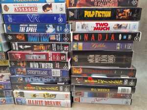 VHS video tapes, mostly nostalgia titles, including Joe Versus the Volcano - 4