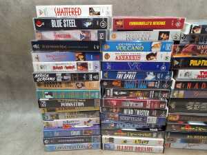 VHS video tapes, mostly nostalgia titles, including Joe Versus the Volcano - 5