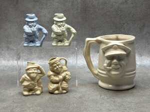 Collection of Hornsea figures and character jug