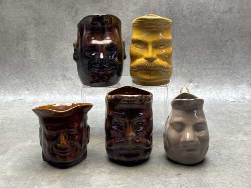 Collection of character jugs