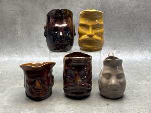 Collection of character jugs