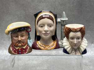 Royal Doulton and James Sadler Henry VIII and his wives character jugs - 2