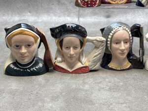 Royal Doulton and James Sadler Henry VIII and his wives character jugs - 3
