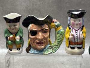 Collection of ceramic character and Toby jugs, including Royal Doulton - 2