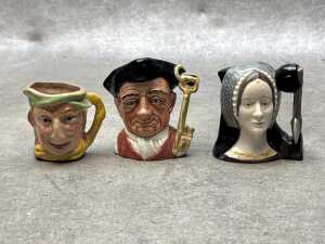 Collection of ceramic character and Toby jugs, including Royal Doulton - 6