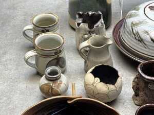 Assorted studio pottery including vases, cannisters, bowls, etc. - 3