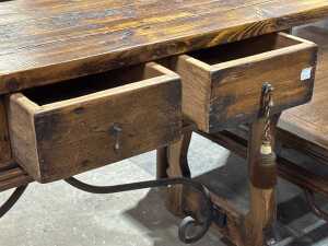 Spanish-style rustic country home console table - 2