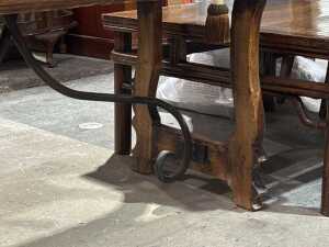 Spanish-style rustic country home console table - 3