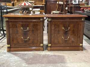 Pair of Charles X-style bedside tables