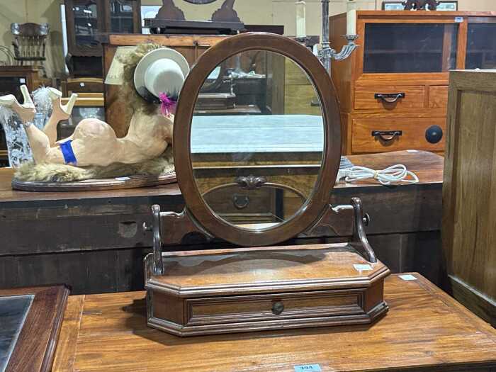 Victorian mahogany vanity mirror