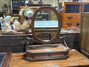 Victorian mahogany vanity mirror