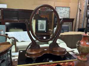 Victorian mahogany vanity mirror