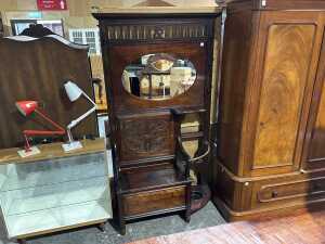 Antique style Australian blackwood hall stand