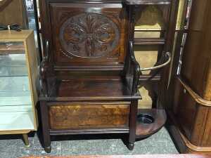 Antique style Australian blackwood hall stand - 3