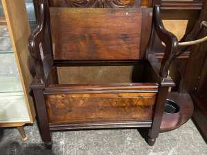 Antique style Australian blackwood hall stand - 5