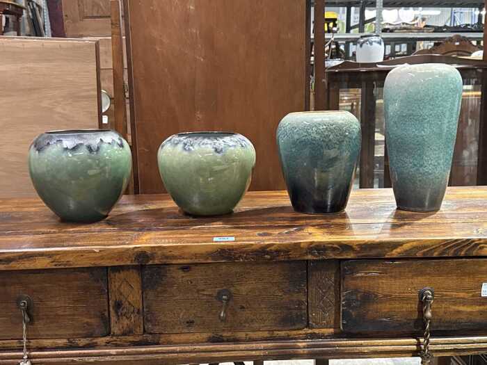 Four modern art ceramic vases
