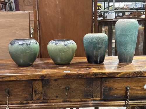 Four modern art ceramic vases