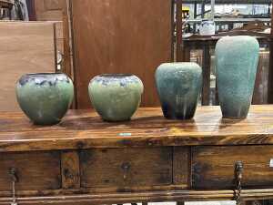Four modern art ceramic vases