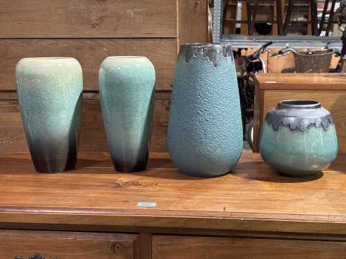 Four modern art ceramic vases
