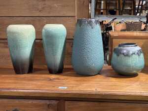 Four modern art ceramic vases