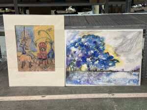 Six mounted original artworks by Tasmanian artist Karen Armstrong - 3